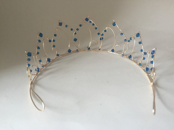 Blue Flower Petal Tiara