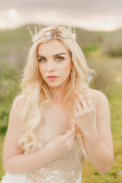 Wire Princess Crown Gold with rounded jewels