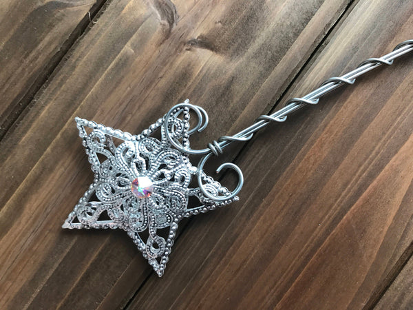 Star Fairy Wand in silver