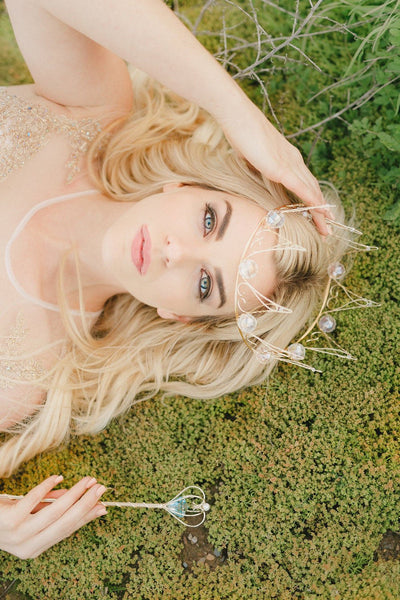 Wire Princess Crown Gold with rounded jewels