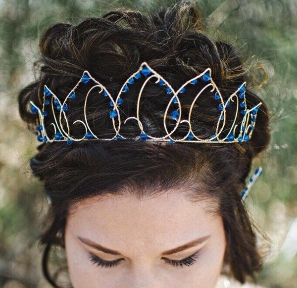Blue Flower Petal Tiara