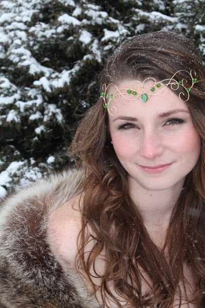 Green Jewel Elven Circlet