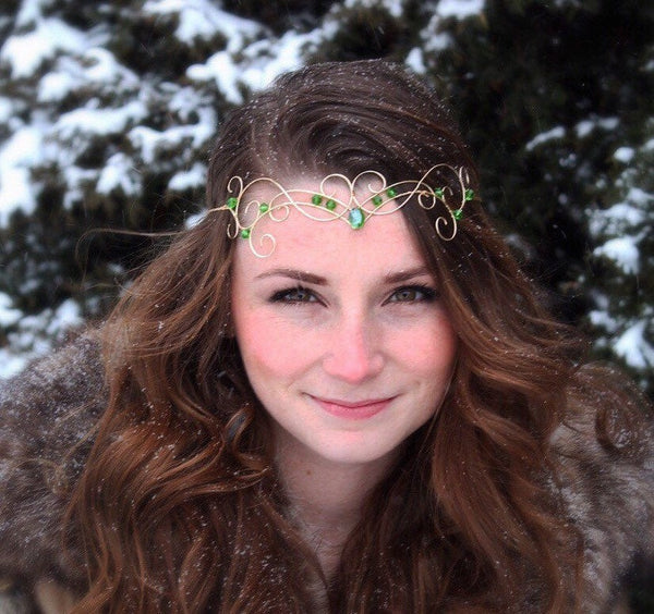 Green Jewel Elven Circlet