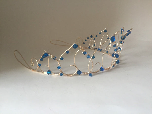 Blue Flower Petal Tiara