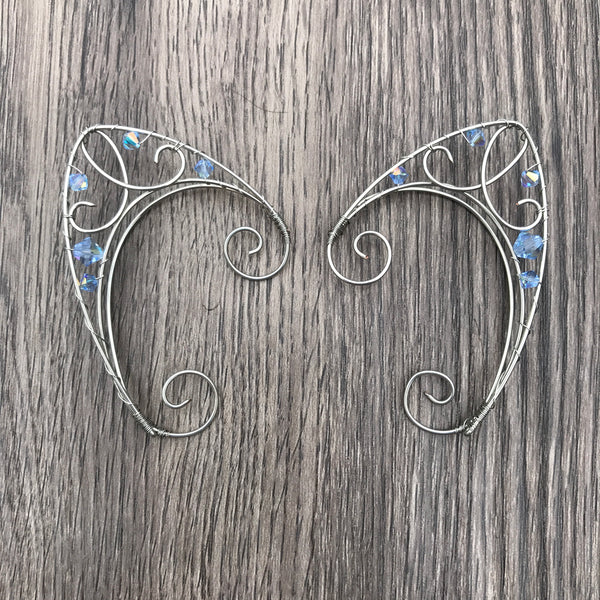 Fairy Ears Light Sapphire and Gold