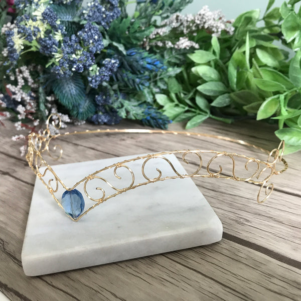 Blue Jewel Wire Circlet