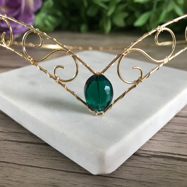 Emerald Forehead Tiara