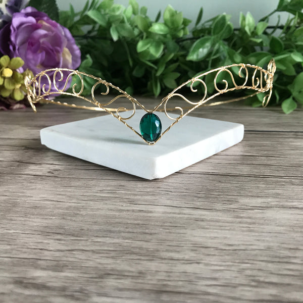 Emerald Forehead Tiara