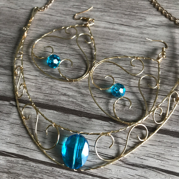 Blue Jewel Accessories Set Jasmine