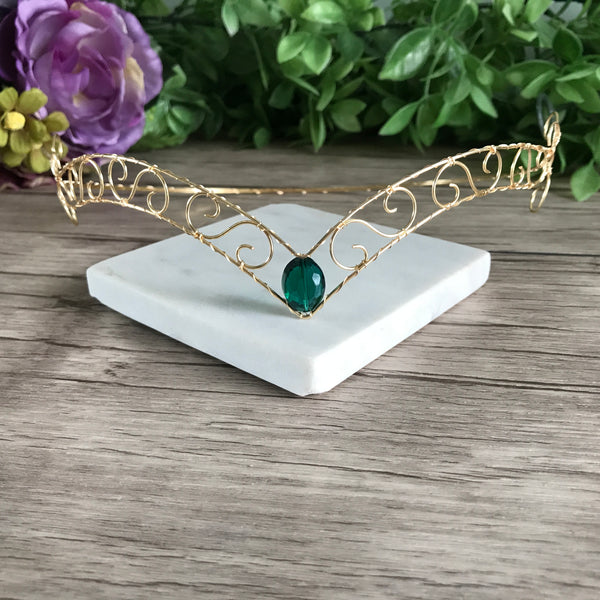Emerald Forehead Tiara