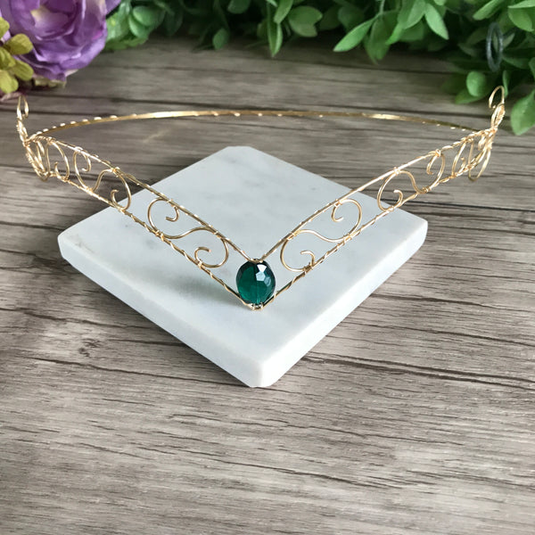 Emerald Forehead Tiara