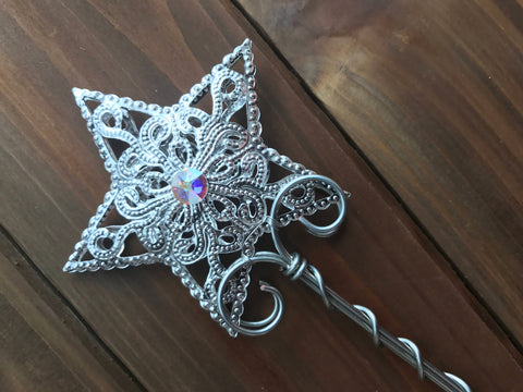 Star Fairy Wand in silver