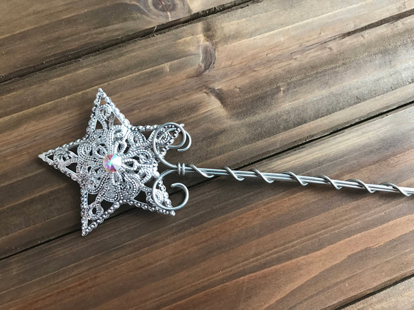 Star Fairy Wand in silver