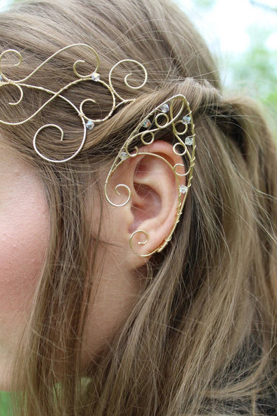 Gold and Clear Wire High Elf ears