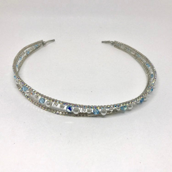 Bridal blue sparkle headband