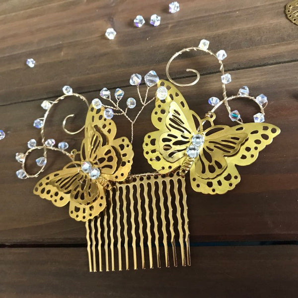 Butterfly Bridal Comb