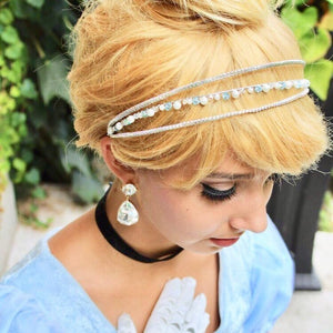 Bridal blue sparkle headband