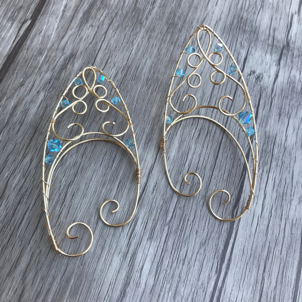 High Elf Ears, blue and gold