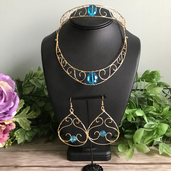 Blue Jewel Accessories Set Jasmine