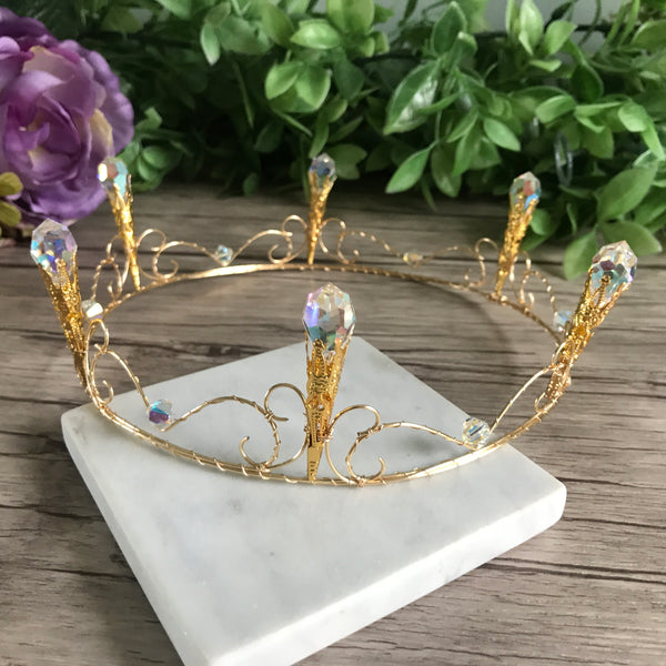 Jewel Tipped Filigree Crown