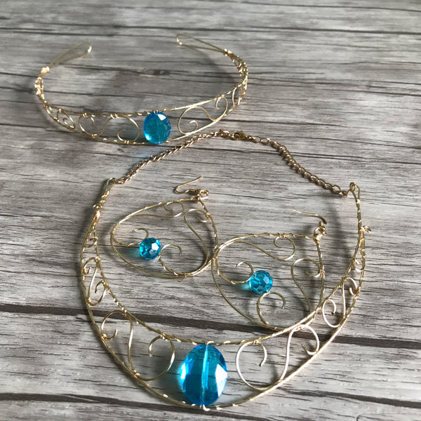 Blue Jewel Accessories Set Jasmine